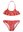 Bikini de color rojo de florecitas LOSAN