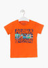 Camiseta con estampado tropical de color naranja LOSAN