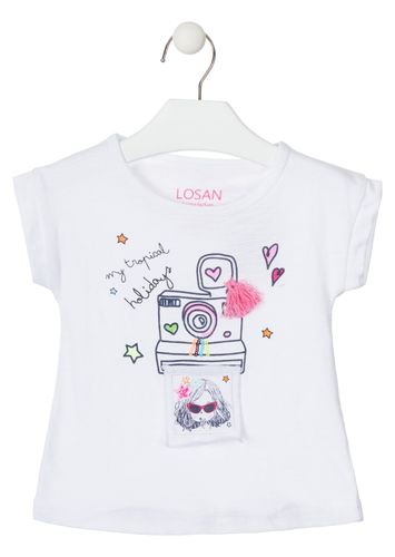 Camiseta con estampado de cámara de fotos LOSAN