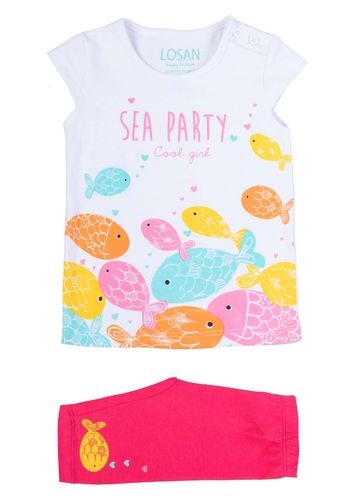Conjunto de camiseta con peces estampados y legging LOSAN