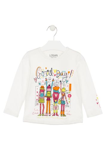 Camiseta con estampado delantero de chicas multicolor LOSAN
