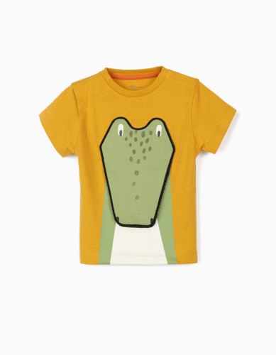 Camiseta para Bebé Niño 'Croc', Amarillo Tostado ZIPPY