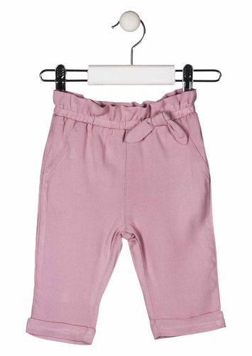 Pantalón de color rosa con lazo LOSAN