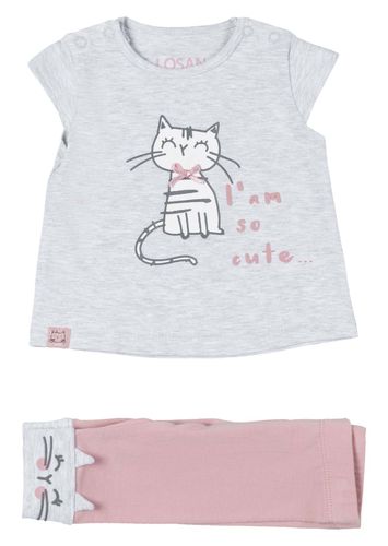 Conjunto de camiseta y leggins con gatito LOSAN
