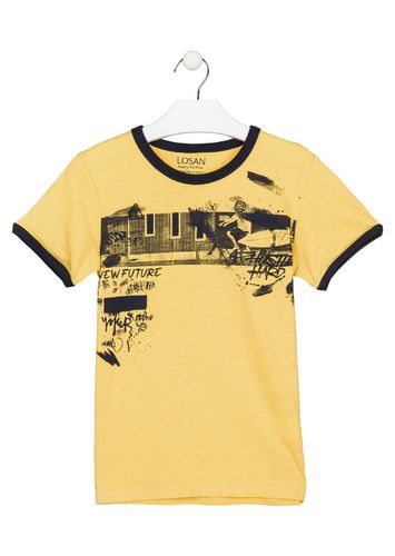 Camiseta de color amarillo de manga corta LOSAN