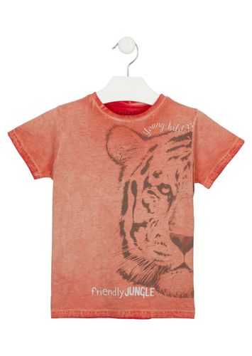 Camiseta con cara de tigre estampada LOSAN