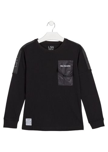Camiseta de color negro con bolsillo LOSAN