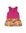 Vestido punto rosa estampado niña Eco-Safari tuc tuc