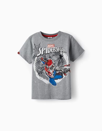 Camiseta de Algodón para Niño 'Spider-Man', Gris Zippy
