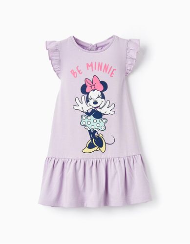 Vestido de Algodón para Bebé Niña 'Minnie Mouse', Morado Zippy