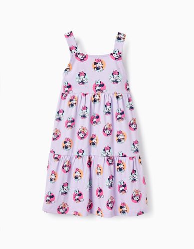 Vestido de Algodón para Niña 'Minnie Mouse', Morado Zippy